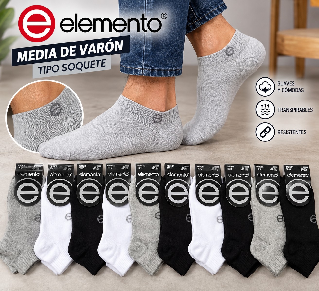 Sique Te de Varon Elemento Original 100%algodon - Imagen 2