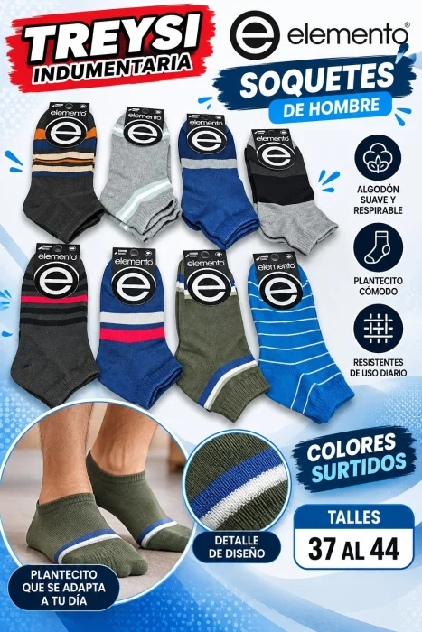Medias de Varón Soquete  Original 100%algodon