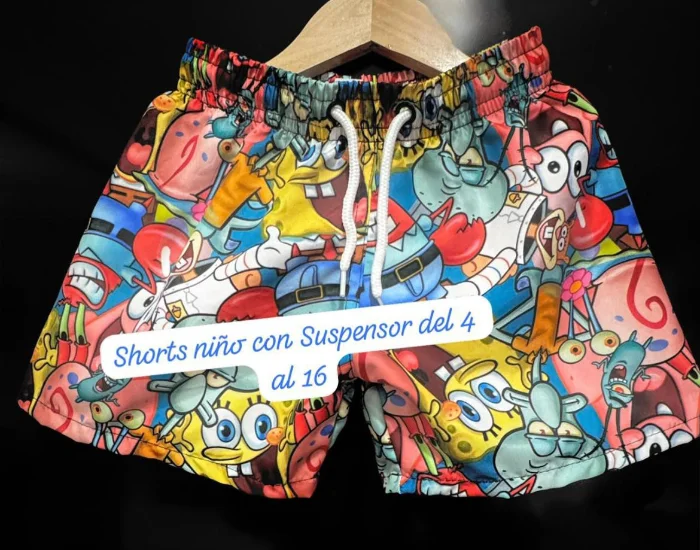 Short de Niño con Suspensor Sublimado