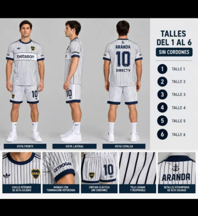 Camiceta Boca Suplente Adulto