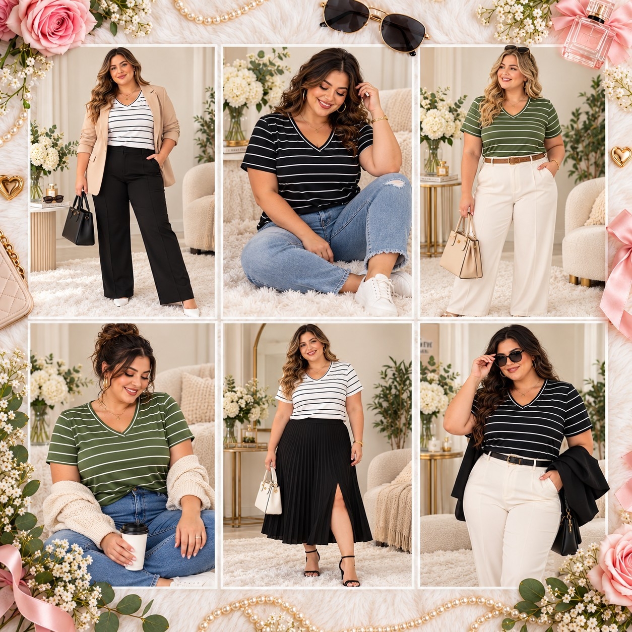 Remeras Rayadas Plus Size - Imagen 7