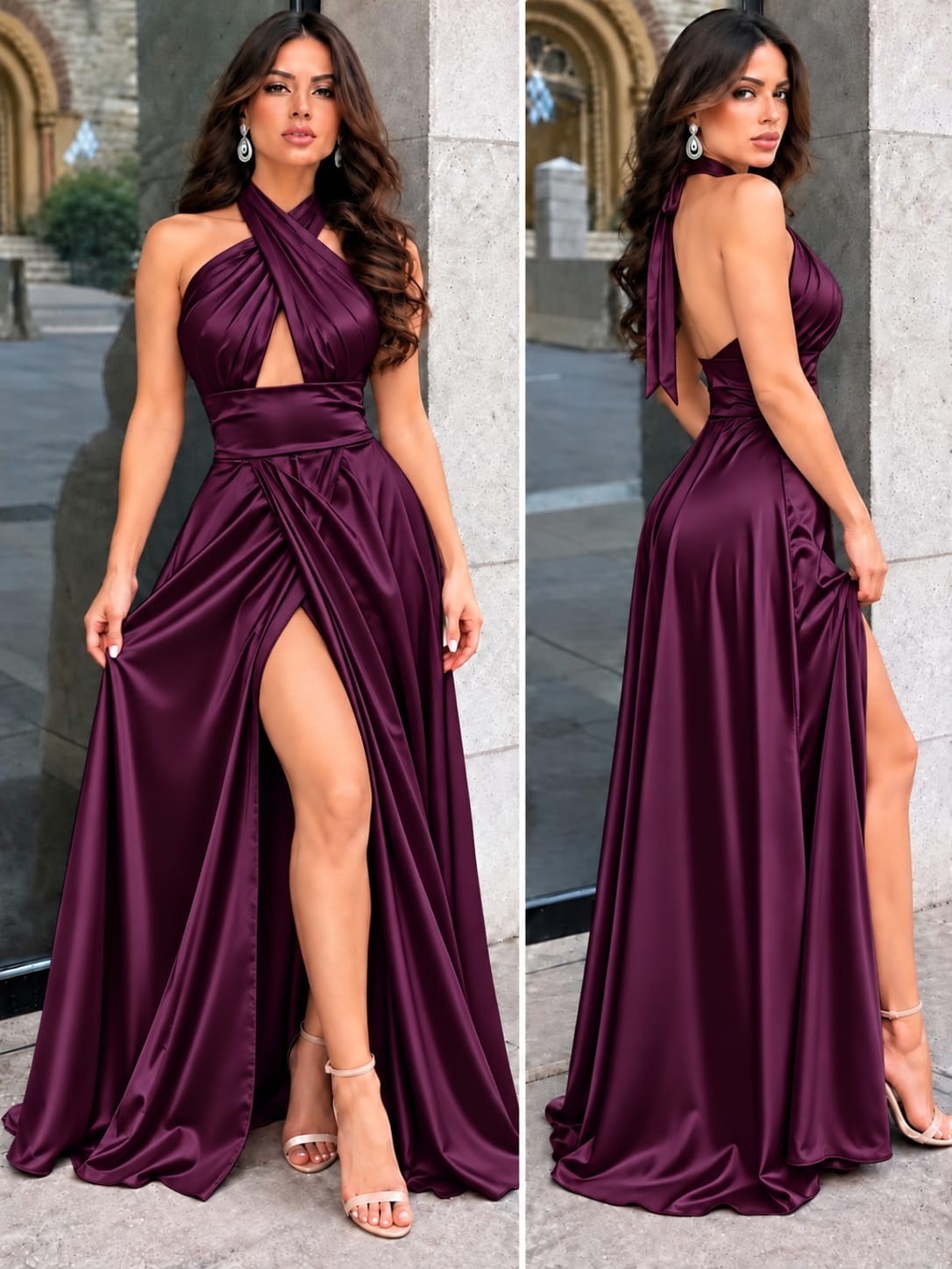 Vestido Satén Elastizado (leer Descripción) - Imagen 6