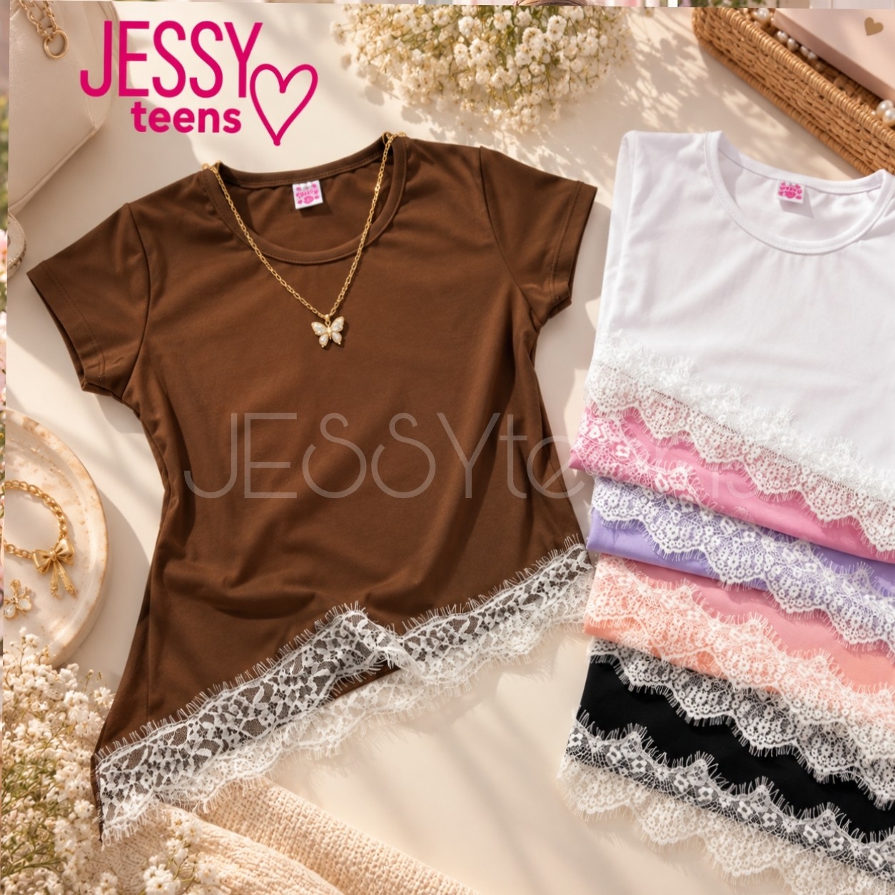 Remera Cute con Puntilla - Imagen 2