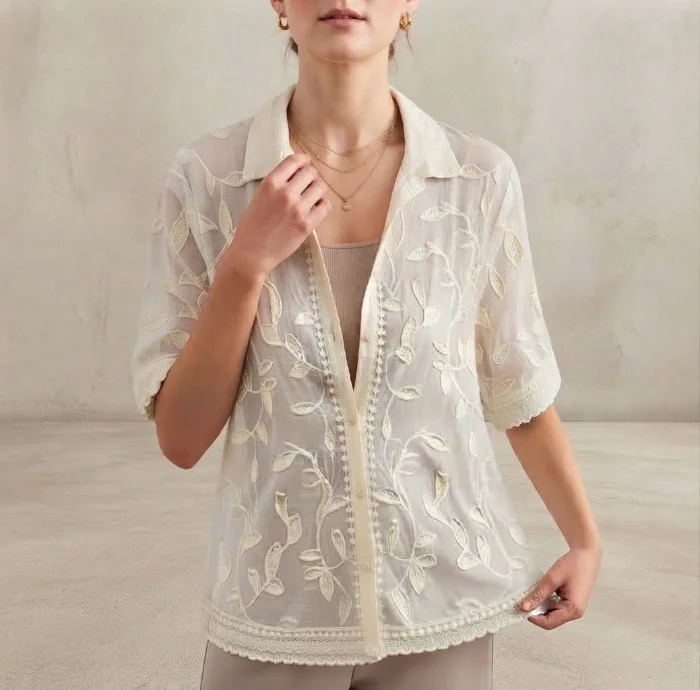 L007 Camisa Crochet Hoja Imp