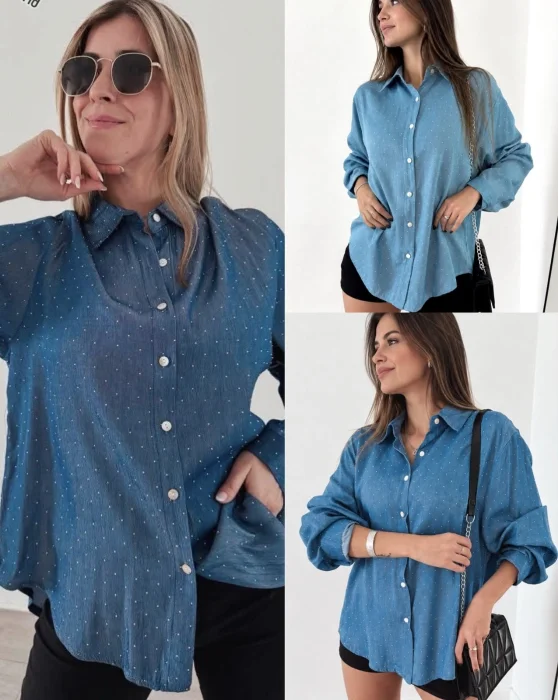 Camisa  Simil Jean Over