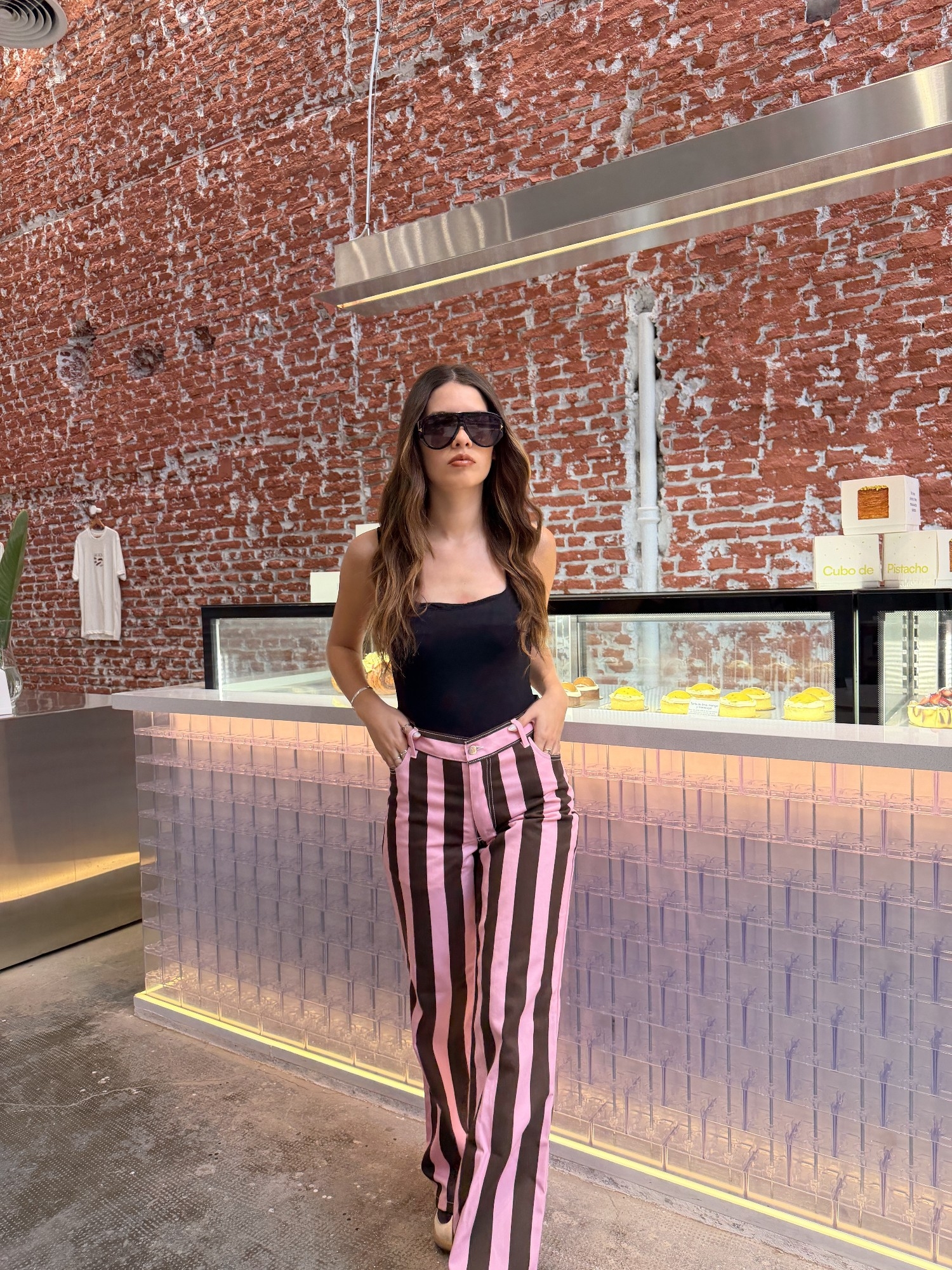 'art 259-6' 36 al 46 Wide Leg Rayas Rosa-chocolate "trend" - Imagen 4