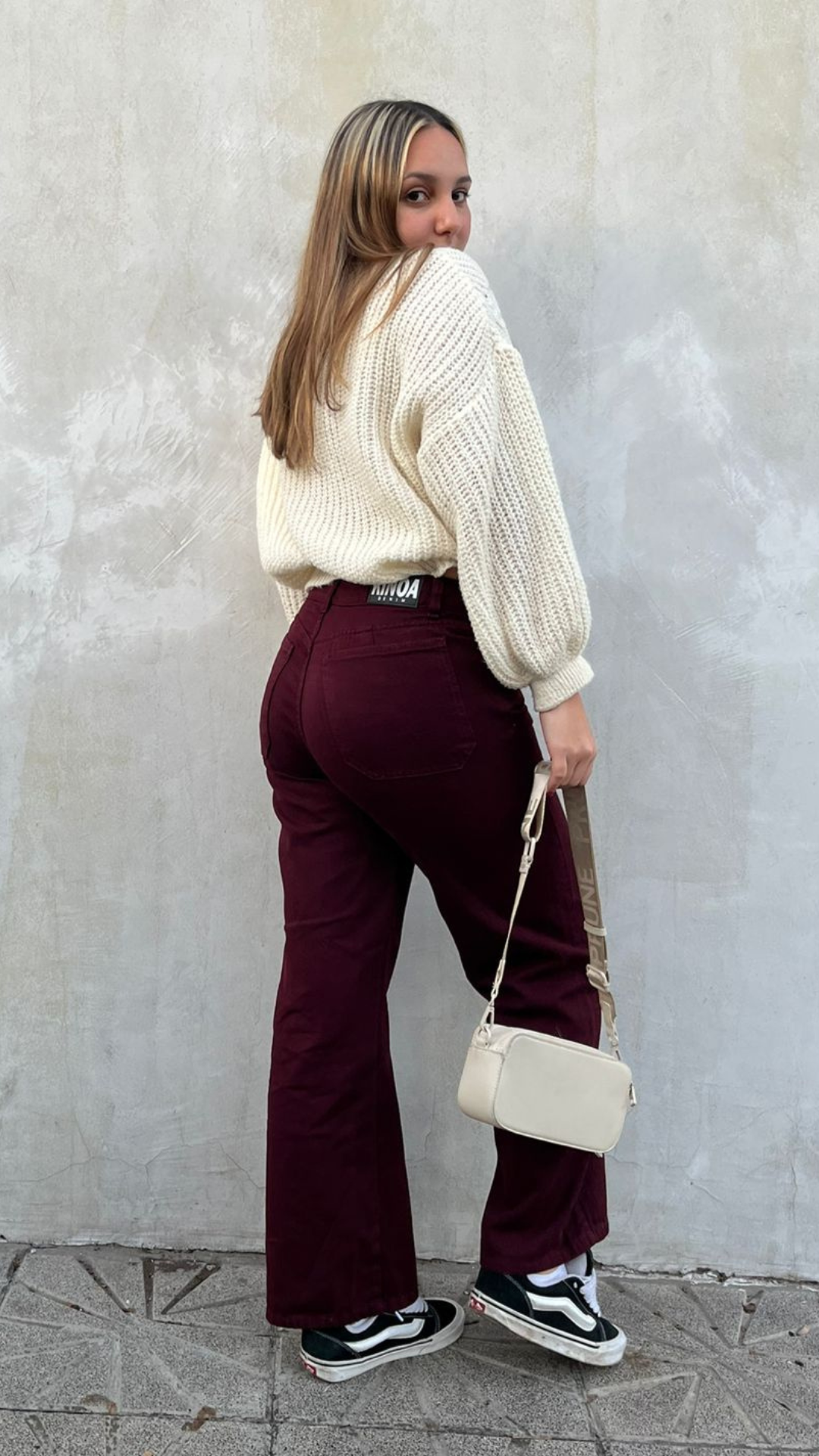 Wide Leg Bordo Gabardina Art 151 - 151_b.png