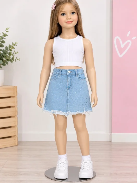 Nuevo Ingreso  Pollera  Jeans  Rígido