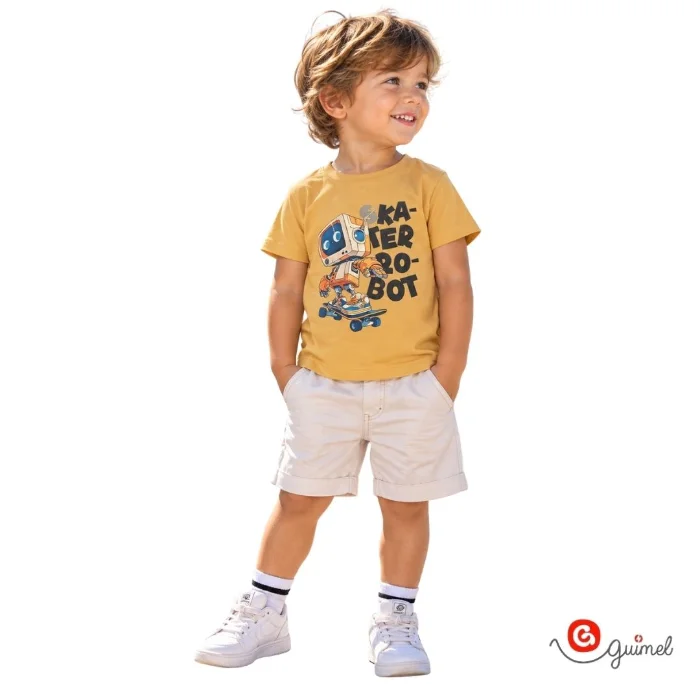 11165 Remera Bb Mc Robot Skater