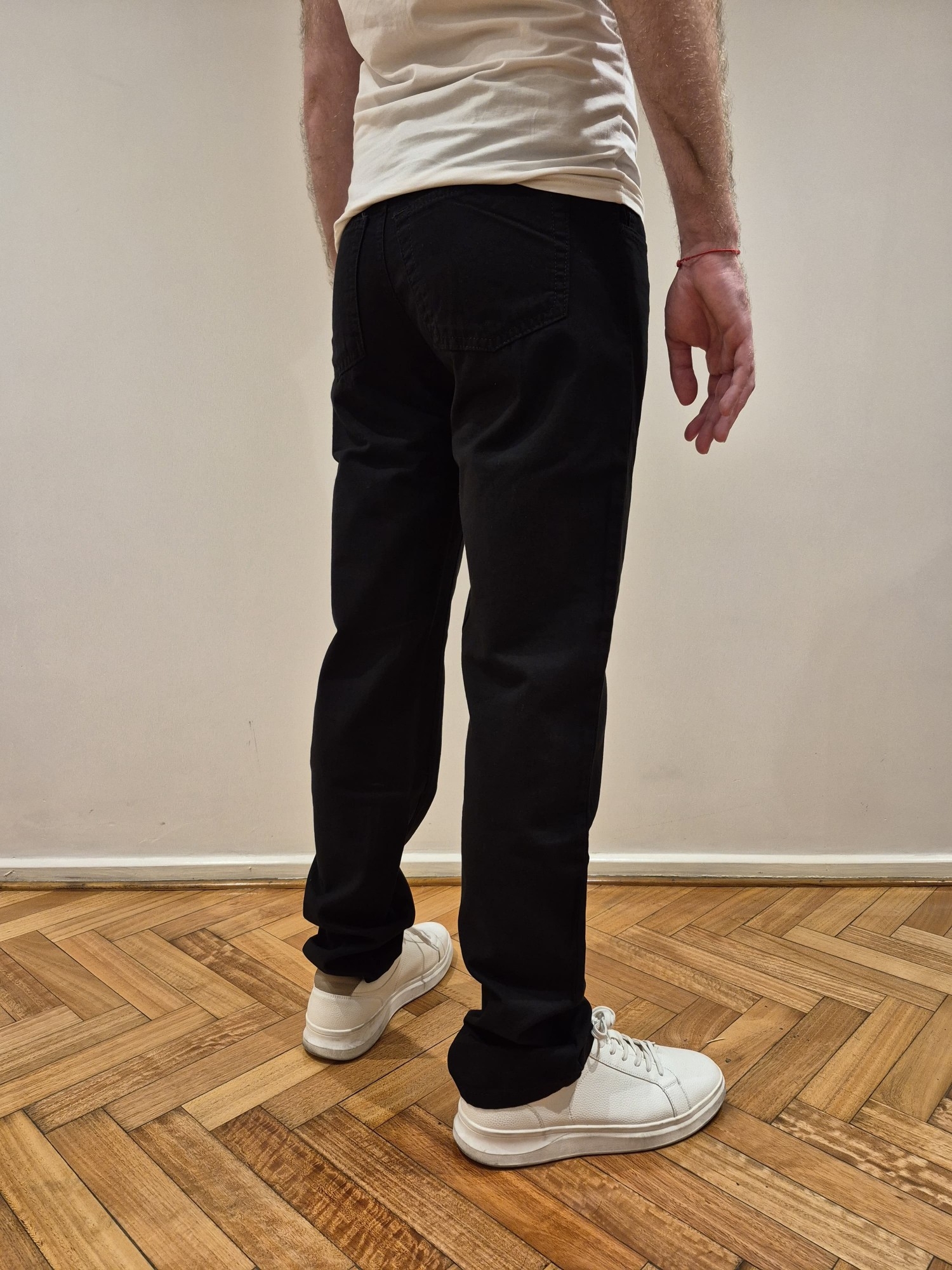 Pantalon de Gabardina Clasico Negro Talle Especial - Imagen 2