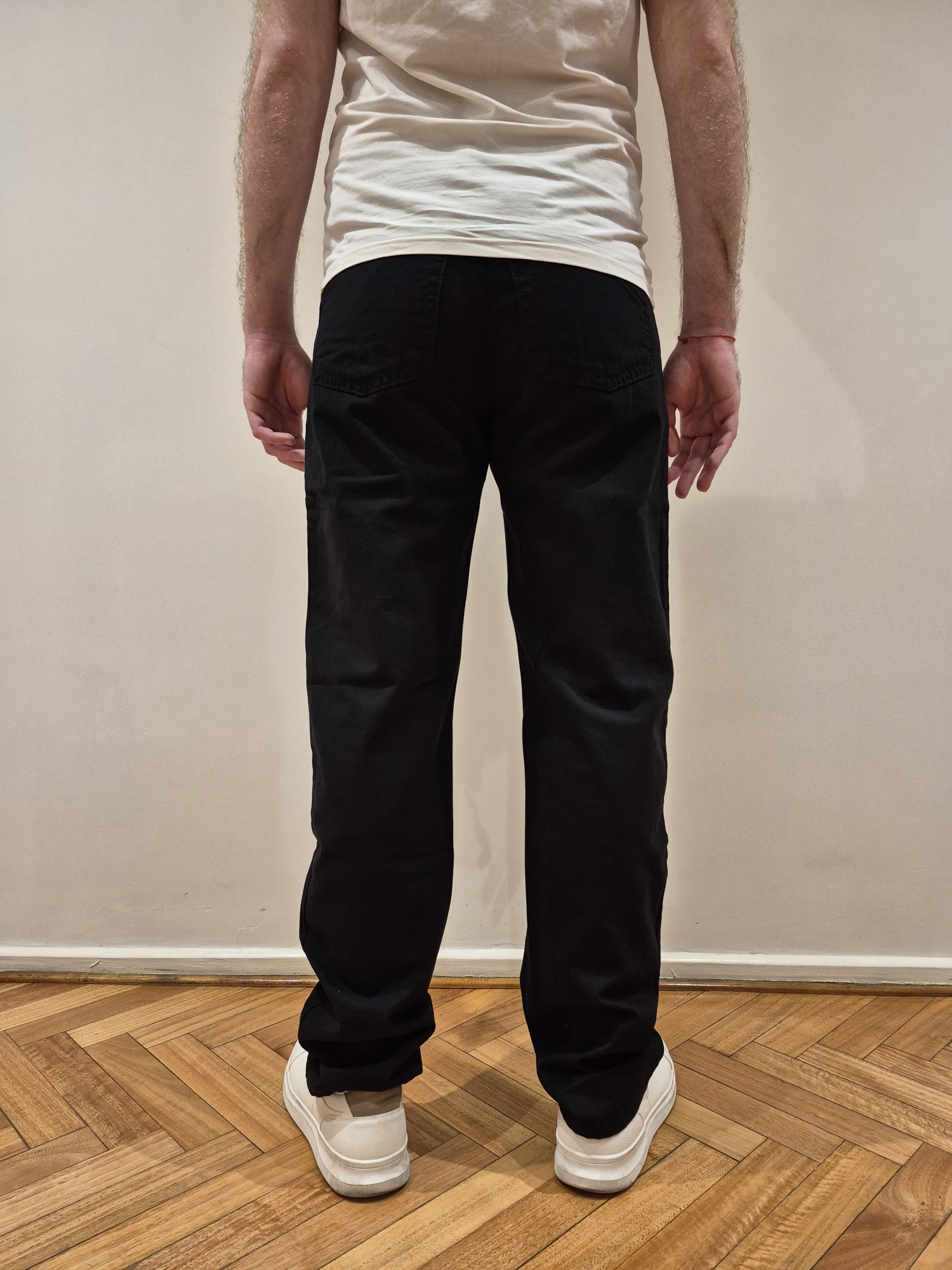 Pantalon de Gabardina Clasico Negro Talle Especial - Imagen 3