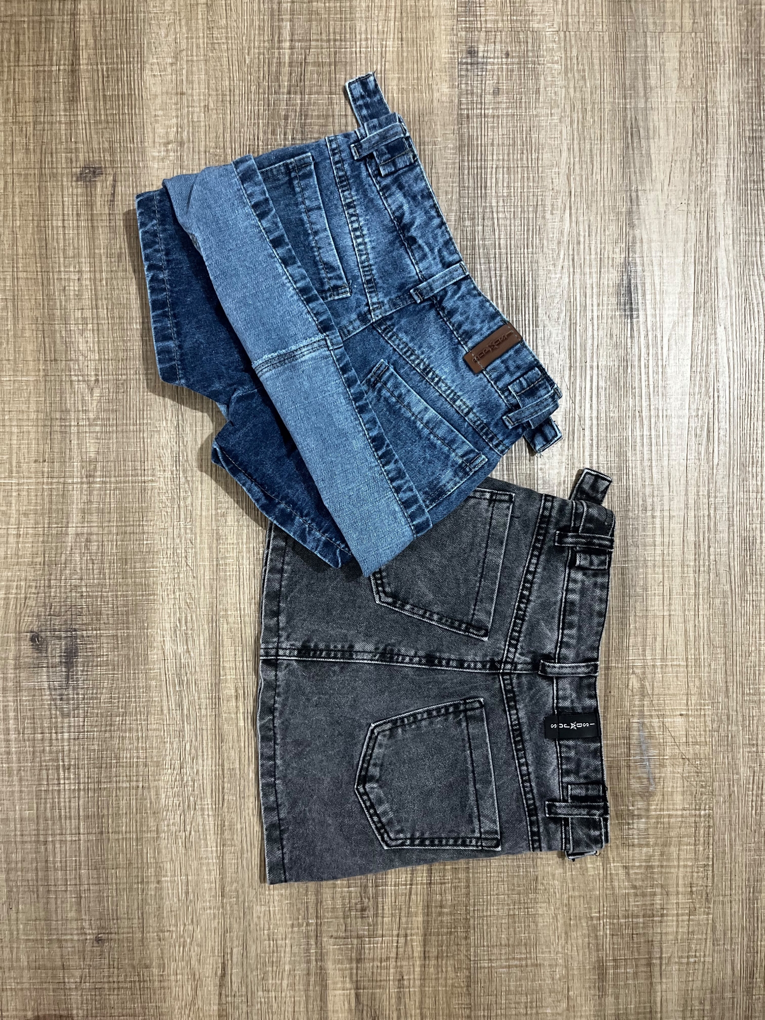 Short Pollera Jean Botones Napoleon Excelente Calidad - Imagen 3
