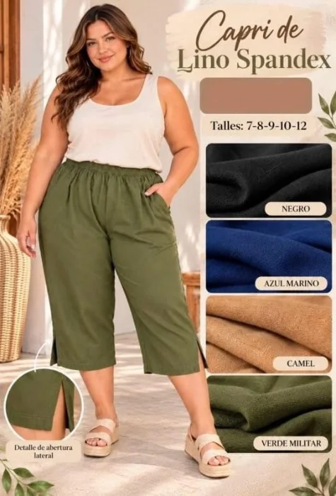 Capri Lino Expandez Talles Grandes