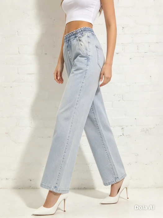 Pantalón Wilde Leg con Elástico en la Cintura