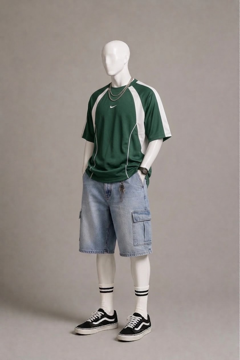 Remera Over Bicolor Nk - Imagen 6