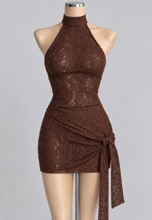 Vestido Encaje Nudo