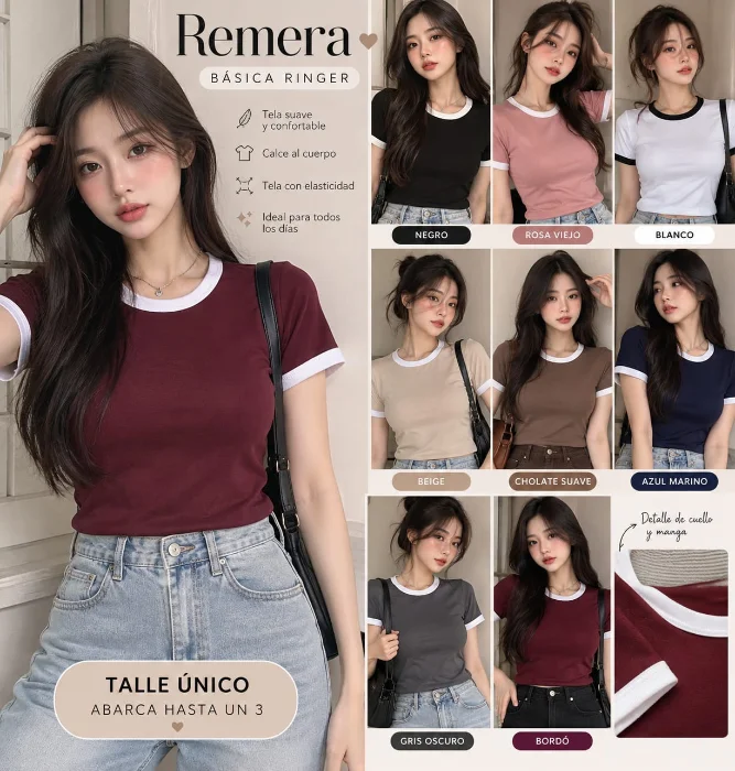 Remera Combinado
