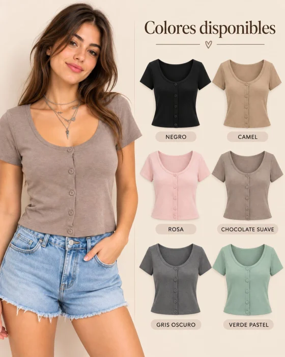 Remera Botón