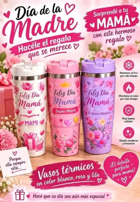Vaso Termico Dia de la Madre