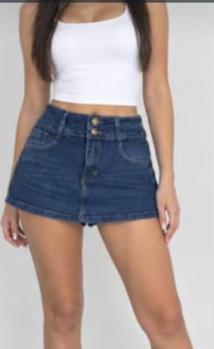Short Pollera  Doble  Boton - Imagen 3