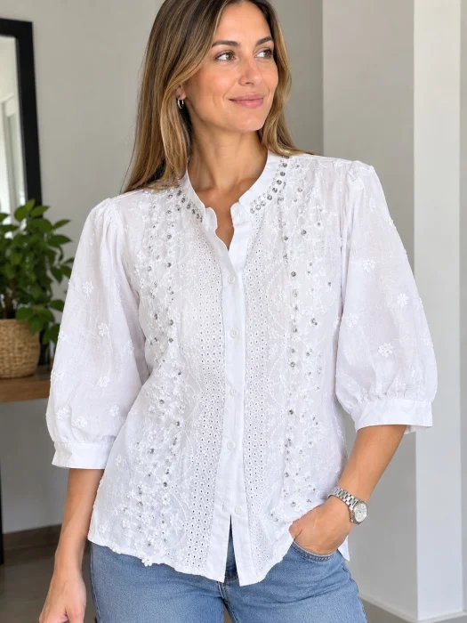 Camisa con Piedras