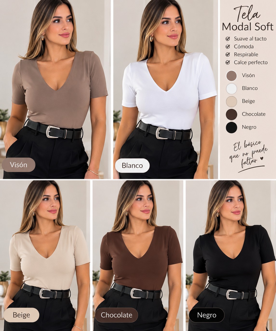 Camiseta Escote V - Imagen 2
