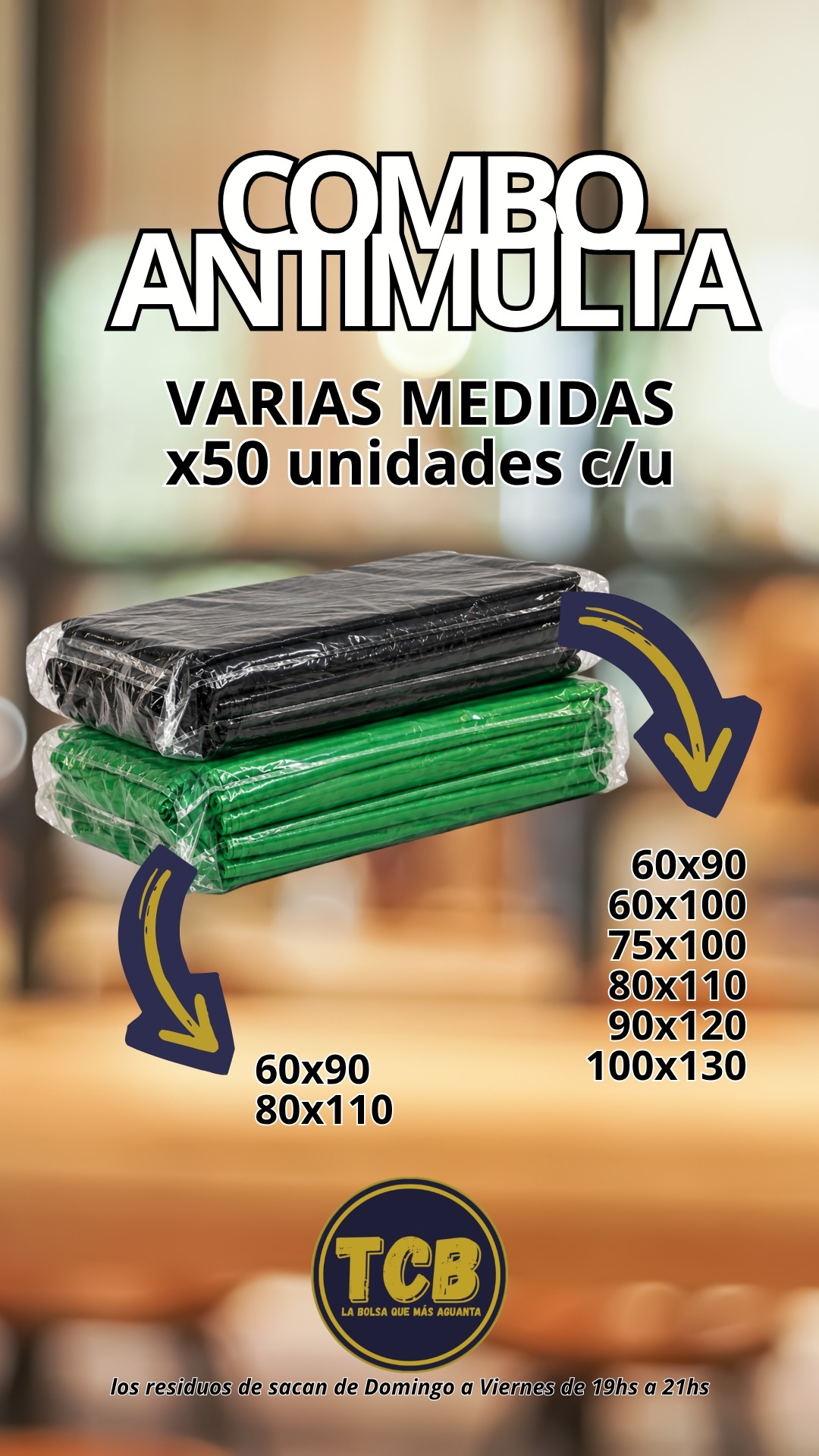 100 Bolsas 60x90 para Residuos Comunes y Reciclables - Imagen 3