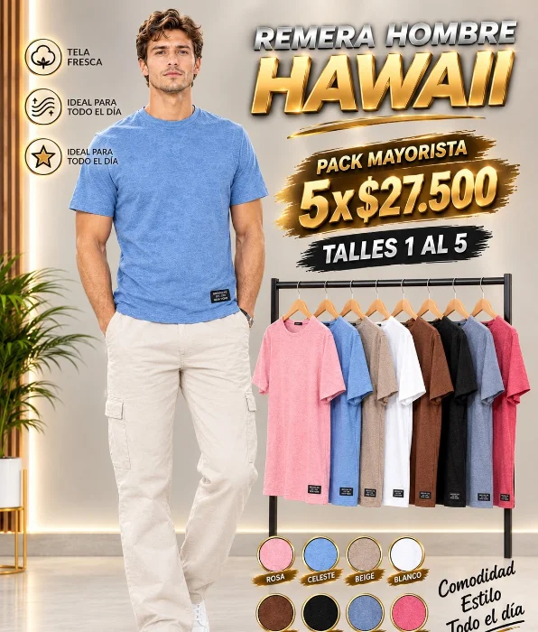 Remera Hombre Hawaii