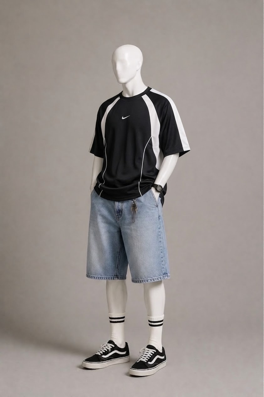 Remeras Over Bicolor Nk - Imagen 5