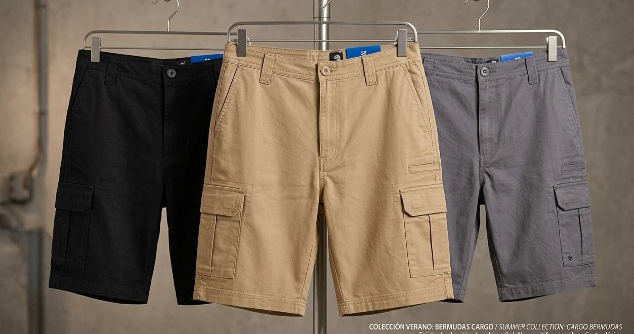 Bermuda Cargo Hombre Clásico 16001 - Imagen 2