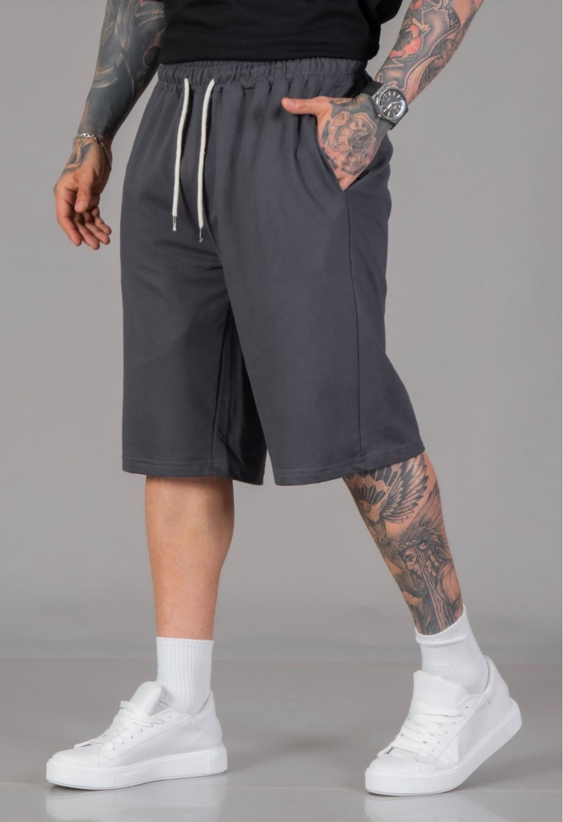 /bermuda Baggy Algodon Premium/m - Imagen 3