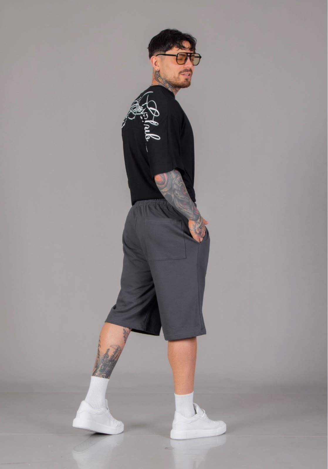 /bermuda Baggy Algodon Rustico Premium/m - Imagen 2