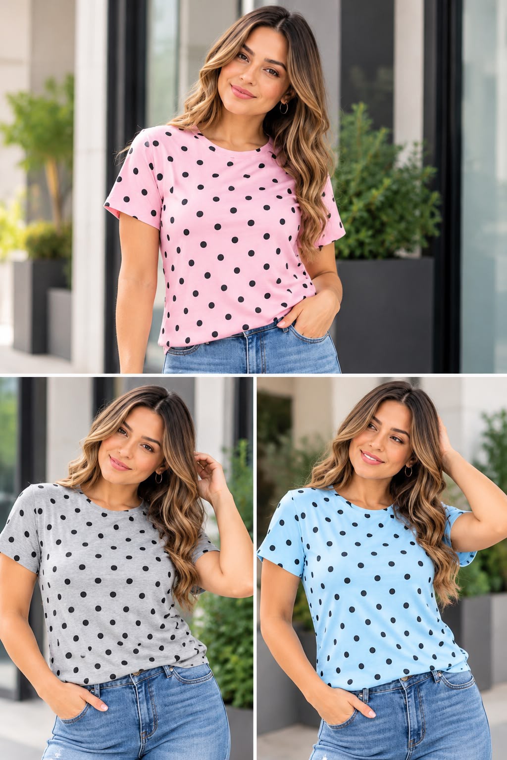 /remera Lunares Tendencia /m - Imagen 2