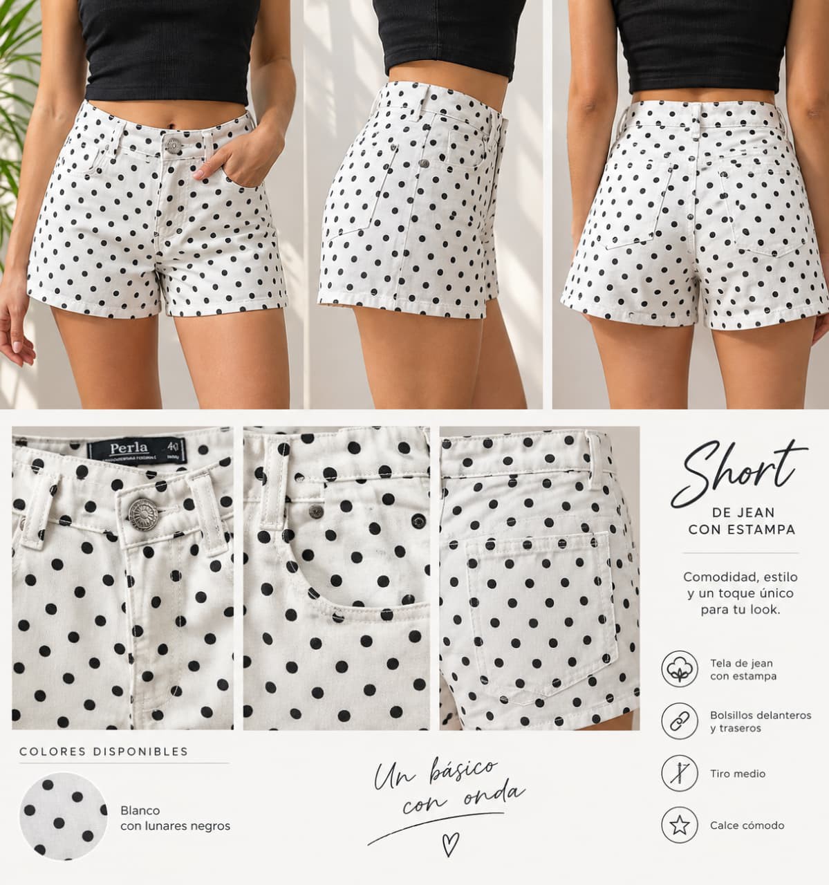 /short Jeans Estampado/m - Imagen 2