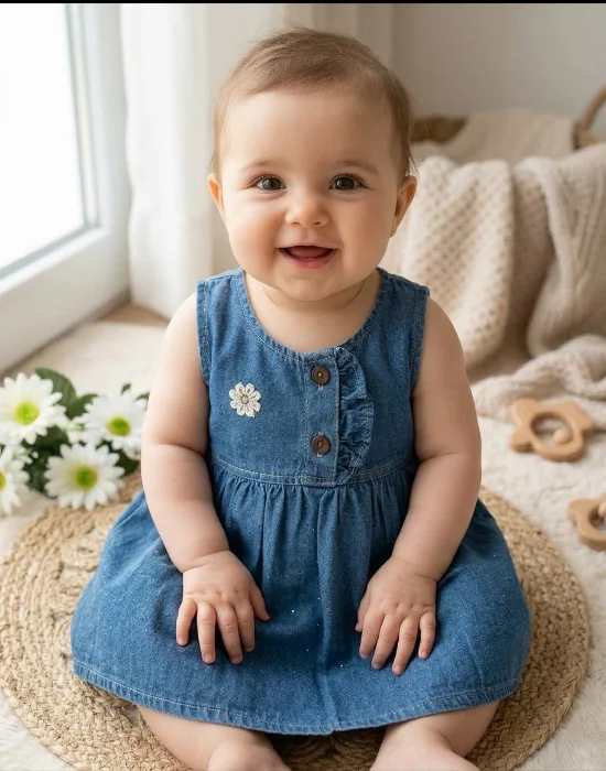 Vestido con Flores Blancas
