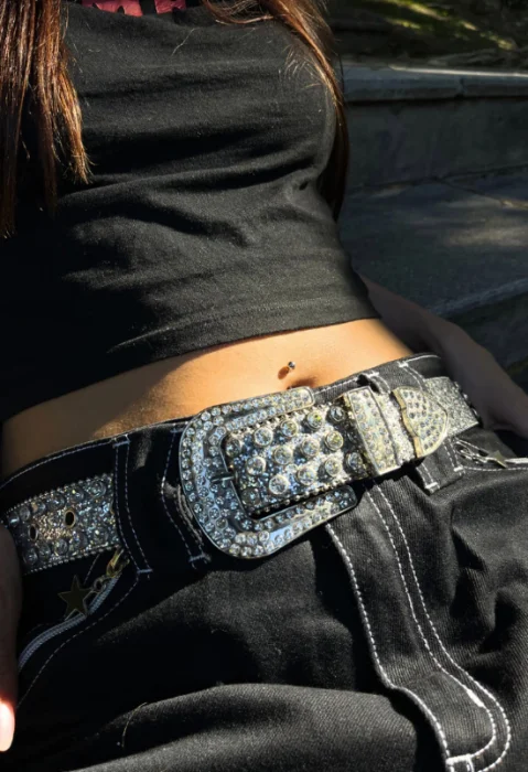 Cinto Y2k con Diamante Unisex