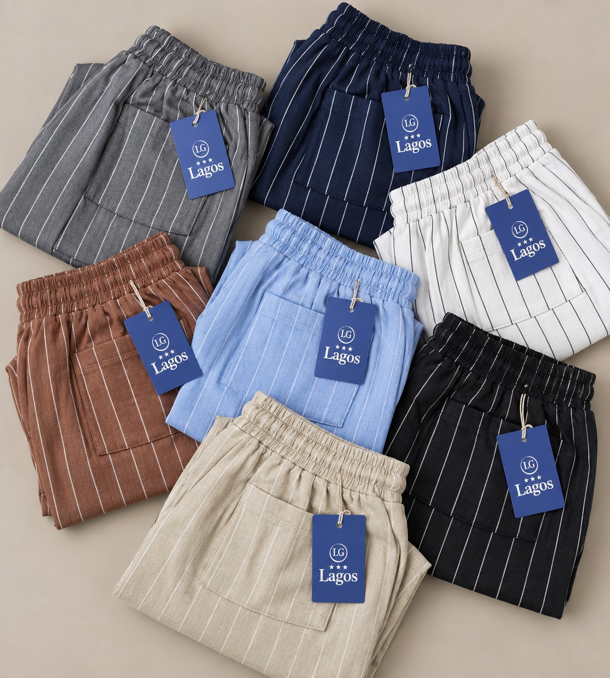 Conjunto Rayado Lino Sastrero - Imagen 2