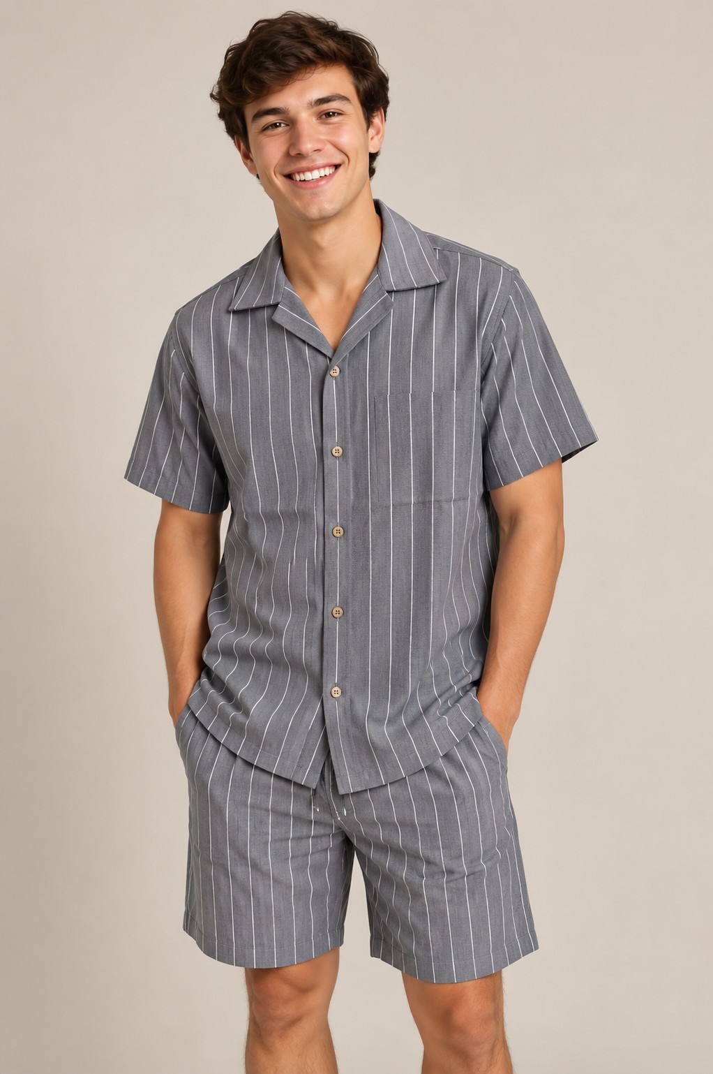 Conjunto Rayado Lino Sastrero - Imagen 5
