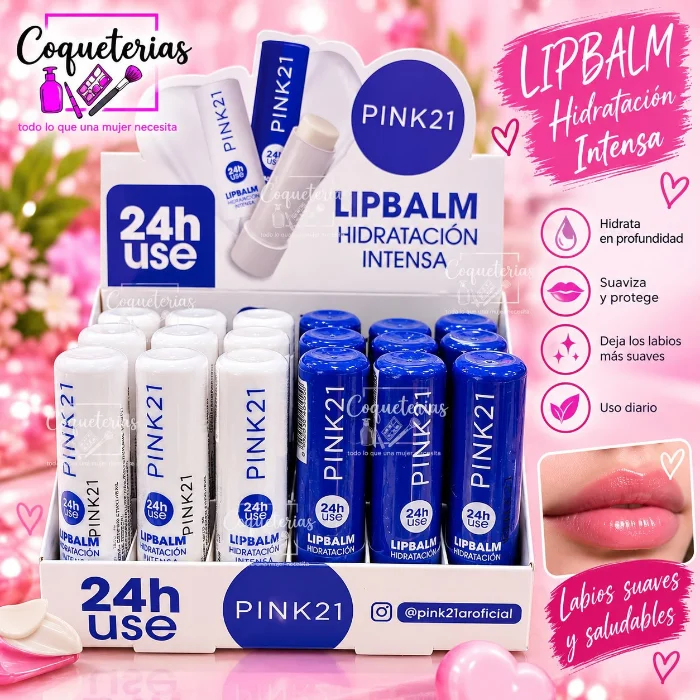 Lip Balm Pink21 Caja de 24 Unidades