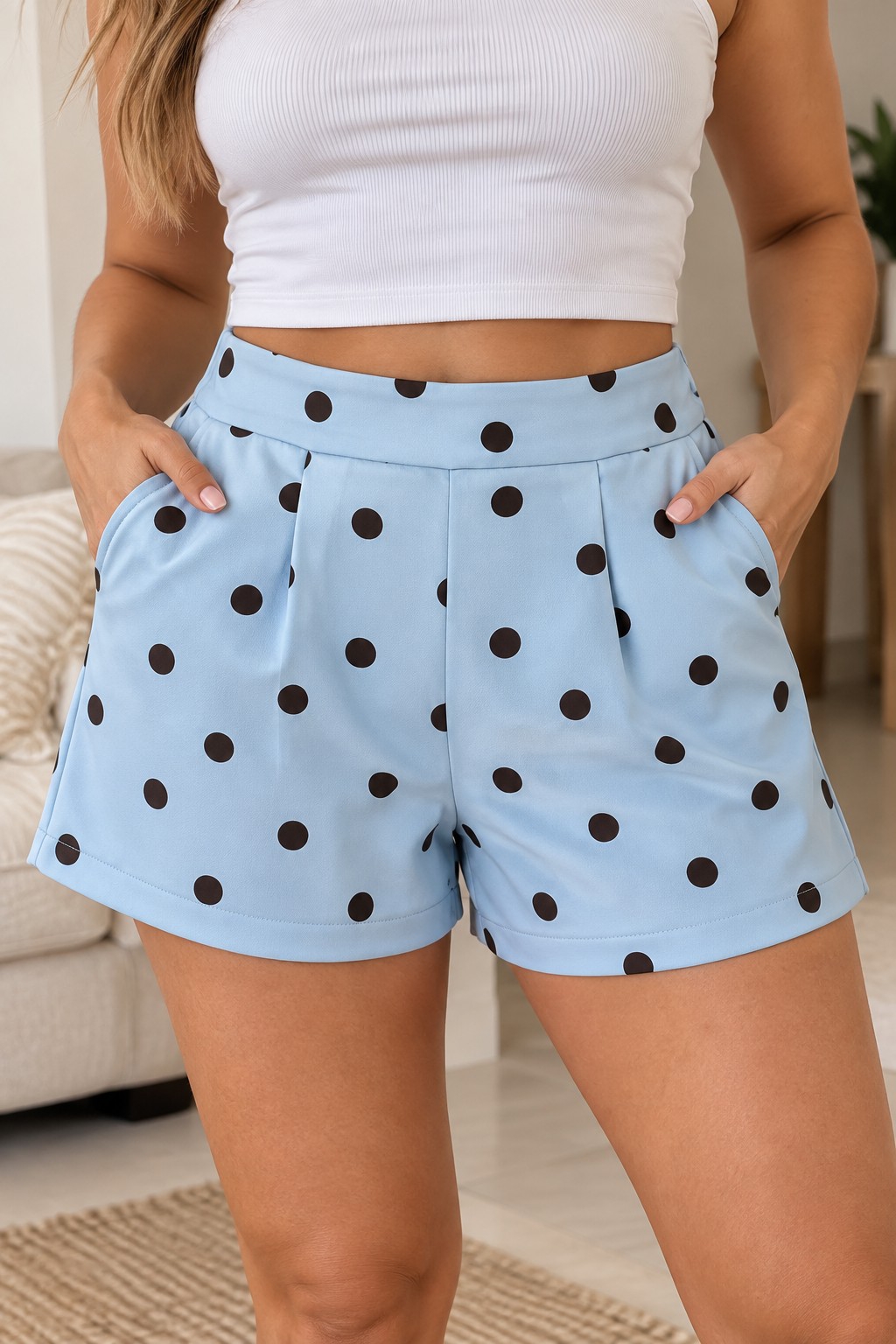 Shorts Escuba Crep Lunares - Imagen 3