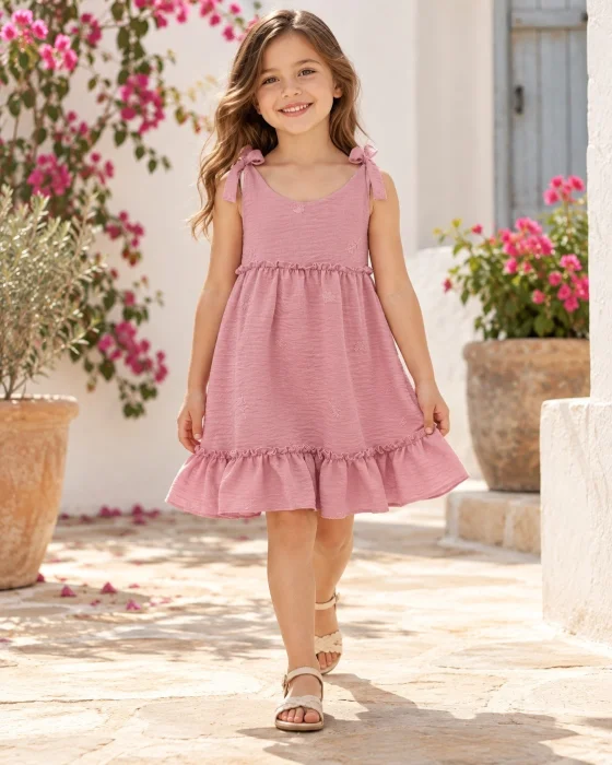 Vestido Amelia C/lazo en los Hombros