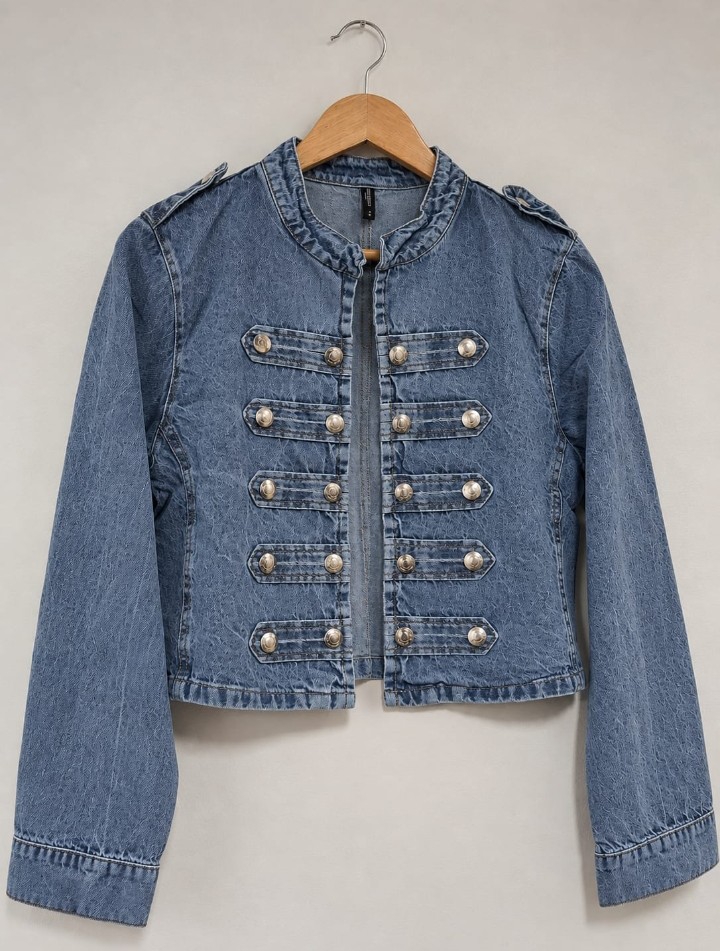 Campera Napoleón Jean Grande Dama Chamarra Chaqueta Denim Especial 1 al 10 Mayoristas - Imagen 3