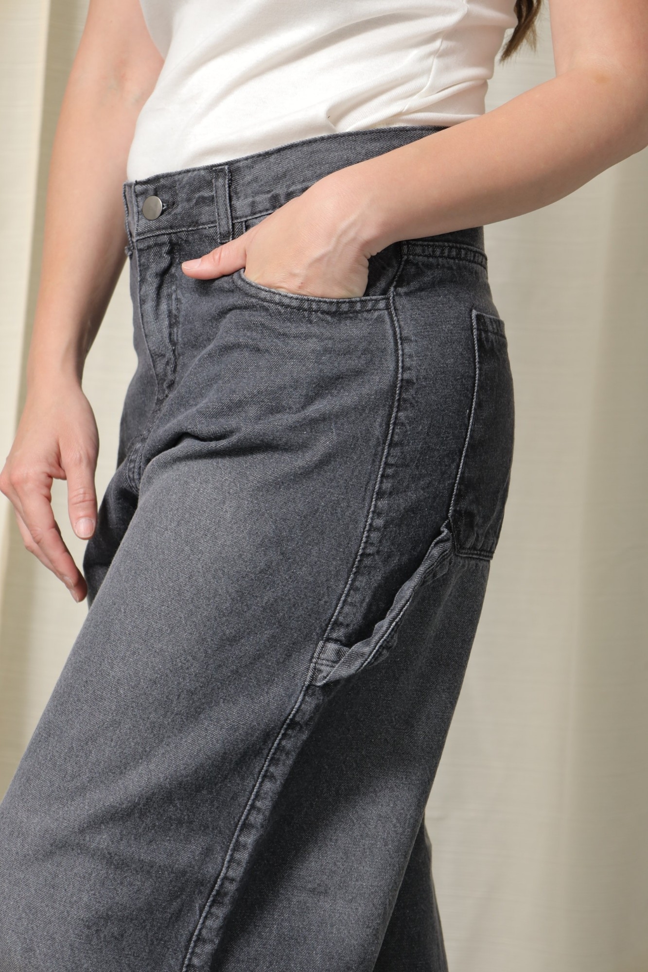 Baggy Gris Dark con Bolsillo Delantero - Imagen 5