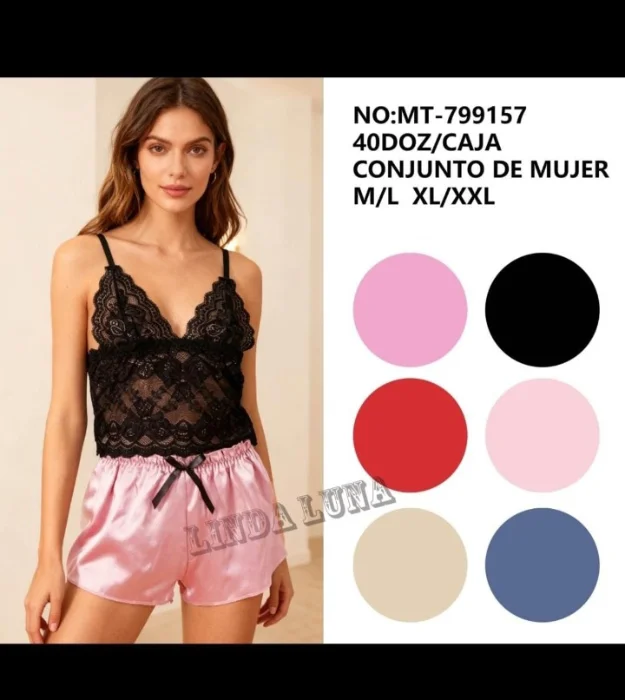 Pijama Satén y Encaje 799157
