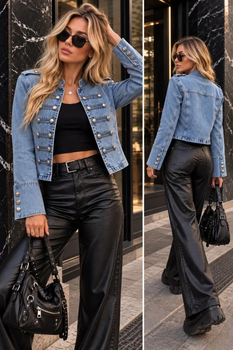 Campera Napoleón Jeans Celeste