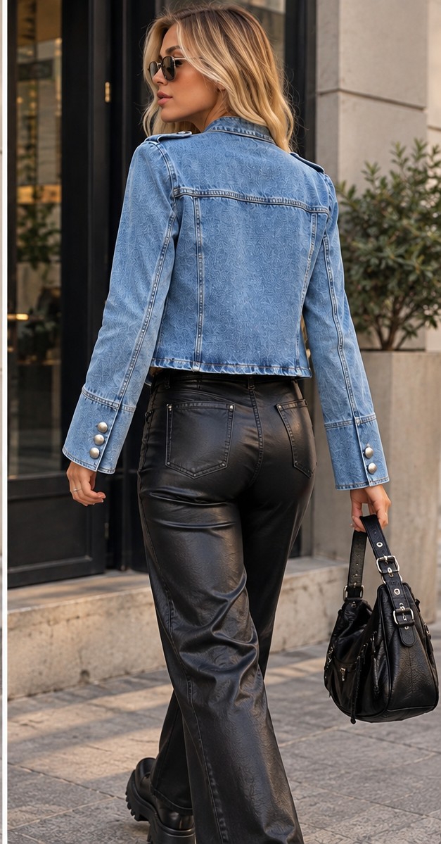 Campera Napoleón Jeans Celeste - Imagen 2