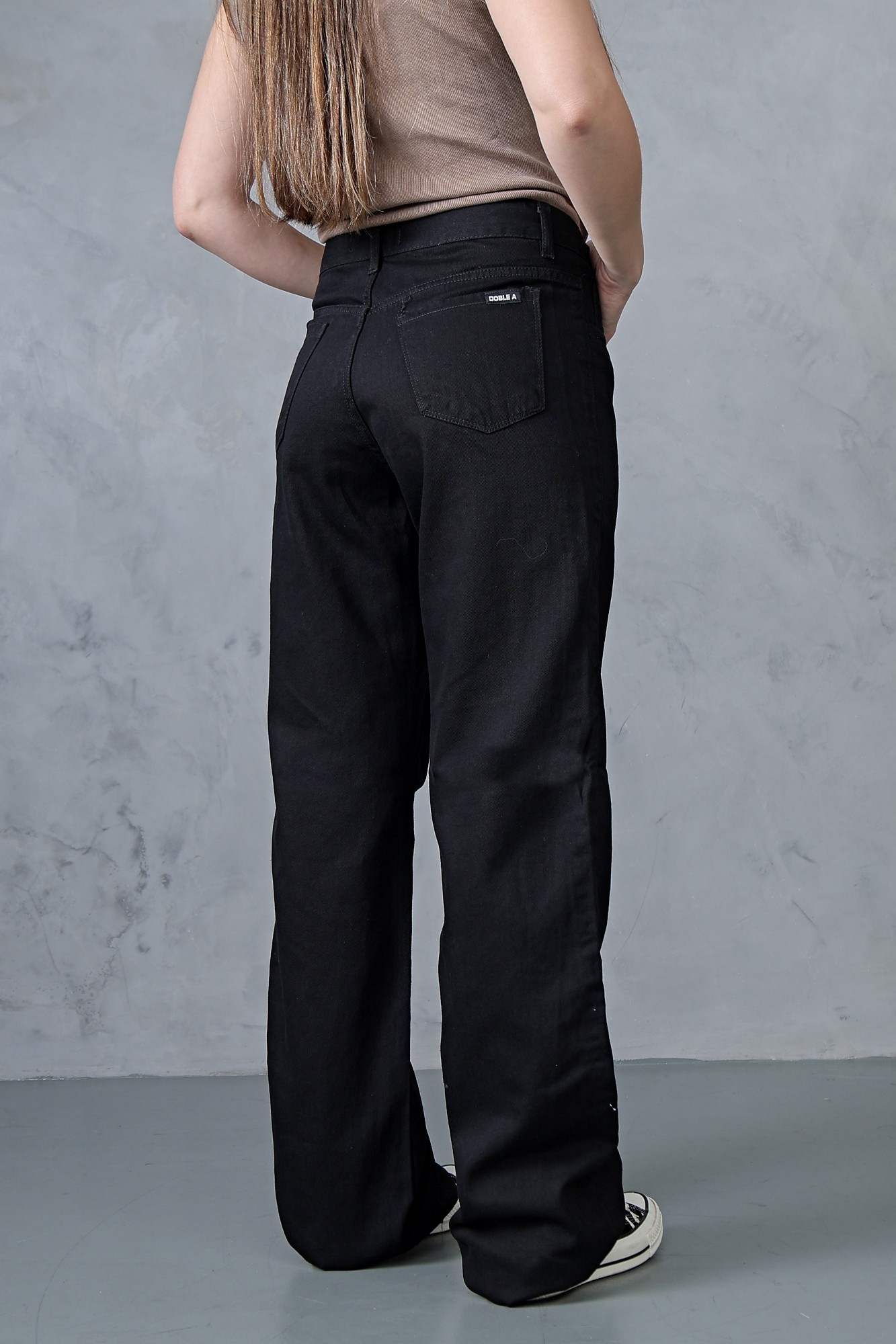Wide Leg Negro Rigido! - Imagen 6