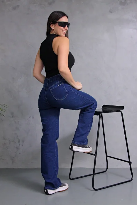 Wide Leg Semielastizado Azul! con Reguladores
