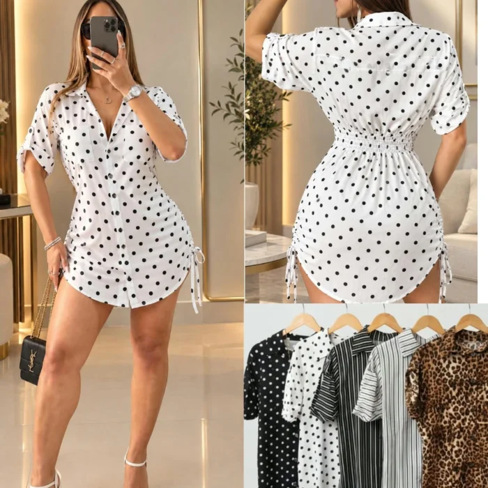 Camisa Vestido Estampada