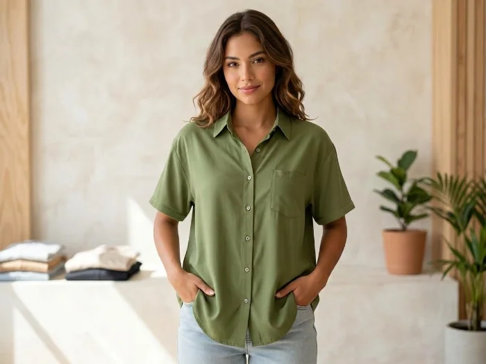 Camisa Fibrana Overzise